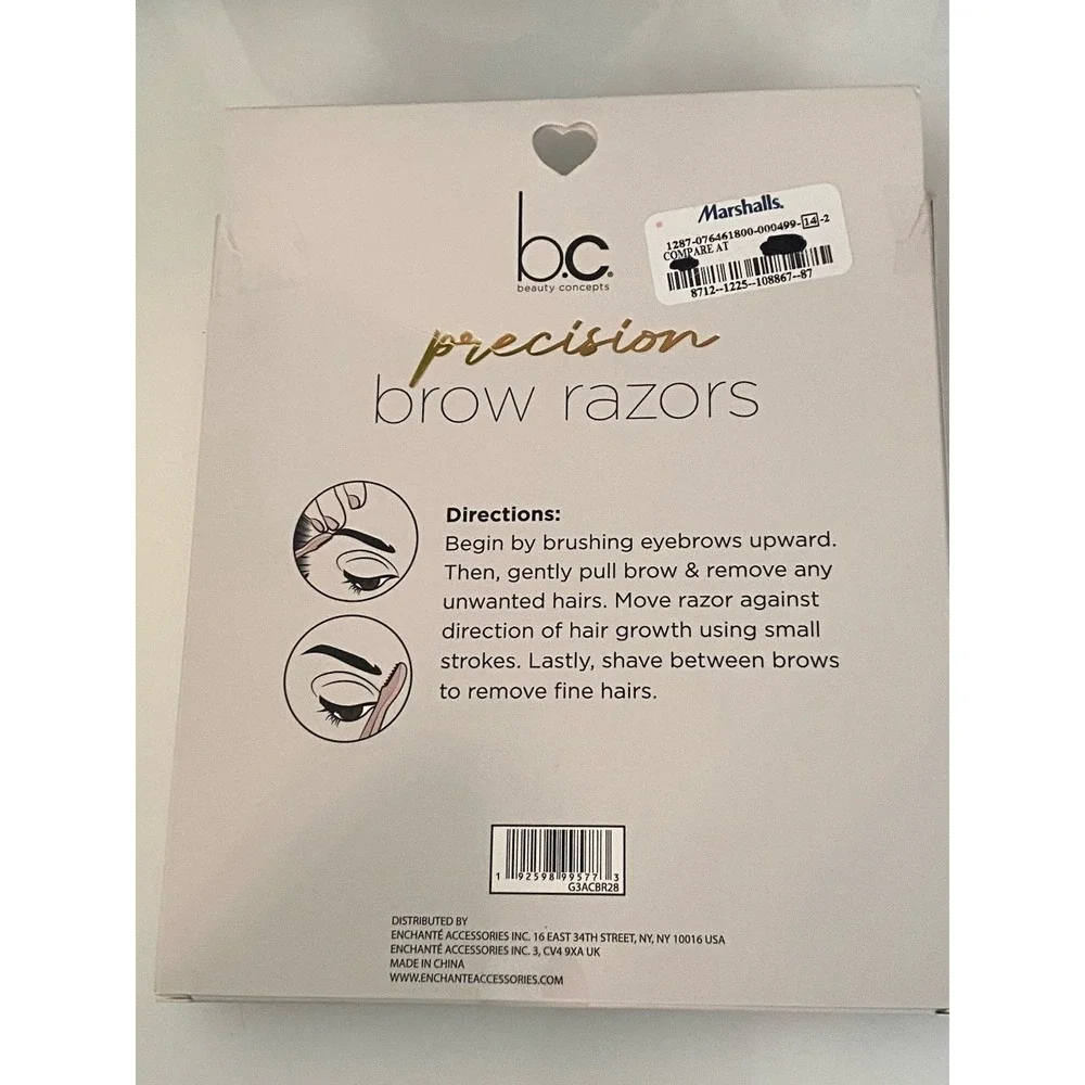 Beauty‎ Concepts 8 Pk Precision Eyebrow Razors Ultra Precise Grooming New In Box